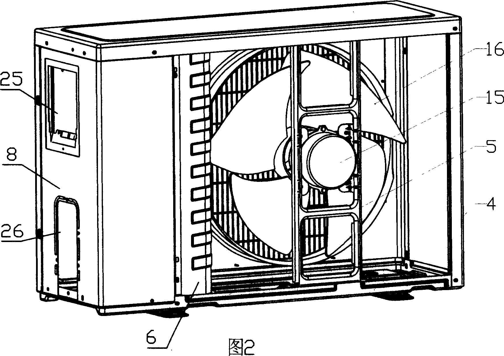 Miniaturized outdoor unit of split type air conditioner