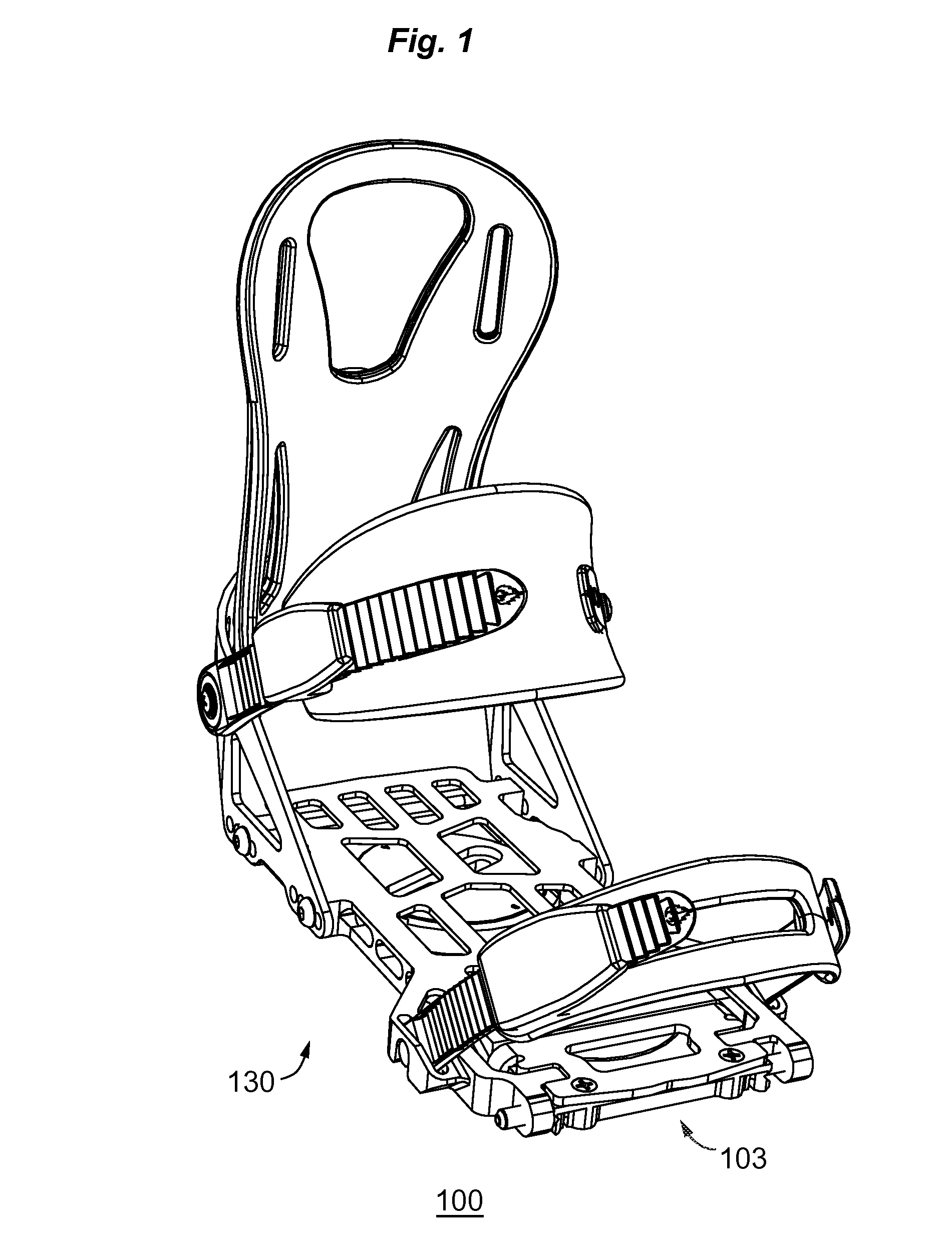 Boot binding system with foot latch pedal