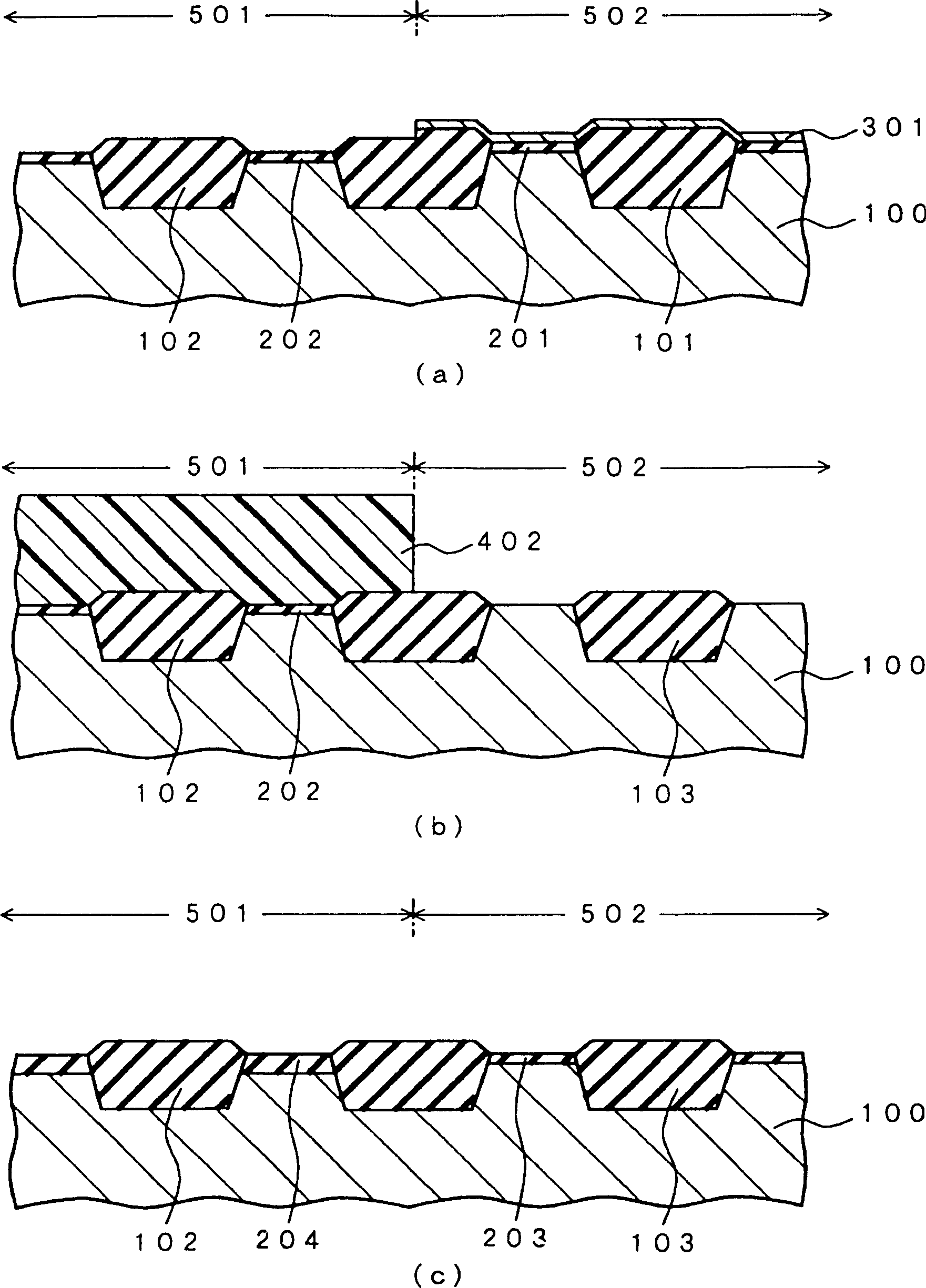 Method for mfg. semiconductor device with element separating insulation film