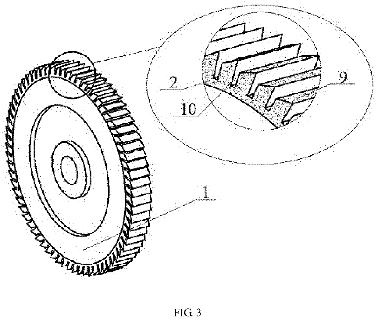 Orderly-micro-grooved pcd grinding wheel for positive rake angle processing and method for making same