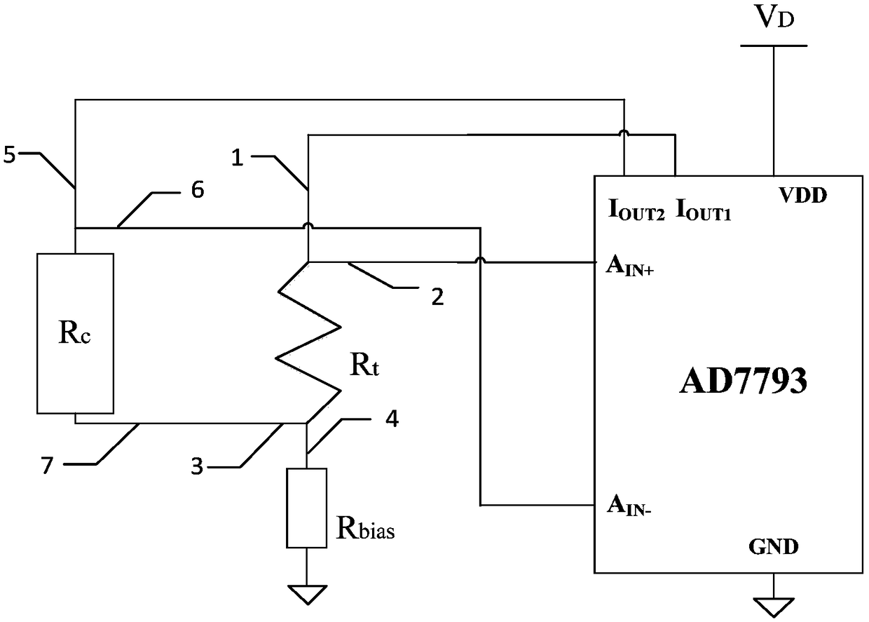 A temperature sensor circuit based on pt100 and its temperature measurement method