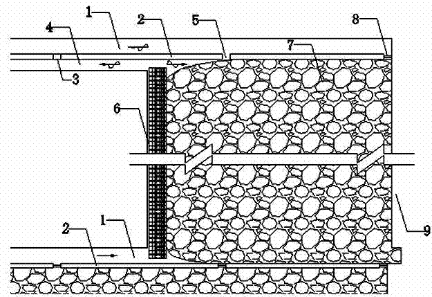 Non-coal-pillar double tunneling method