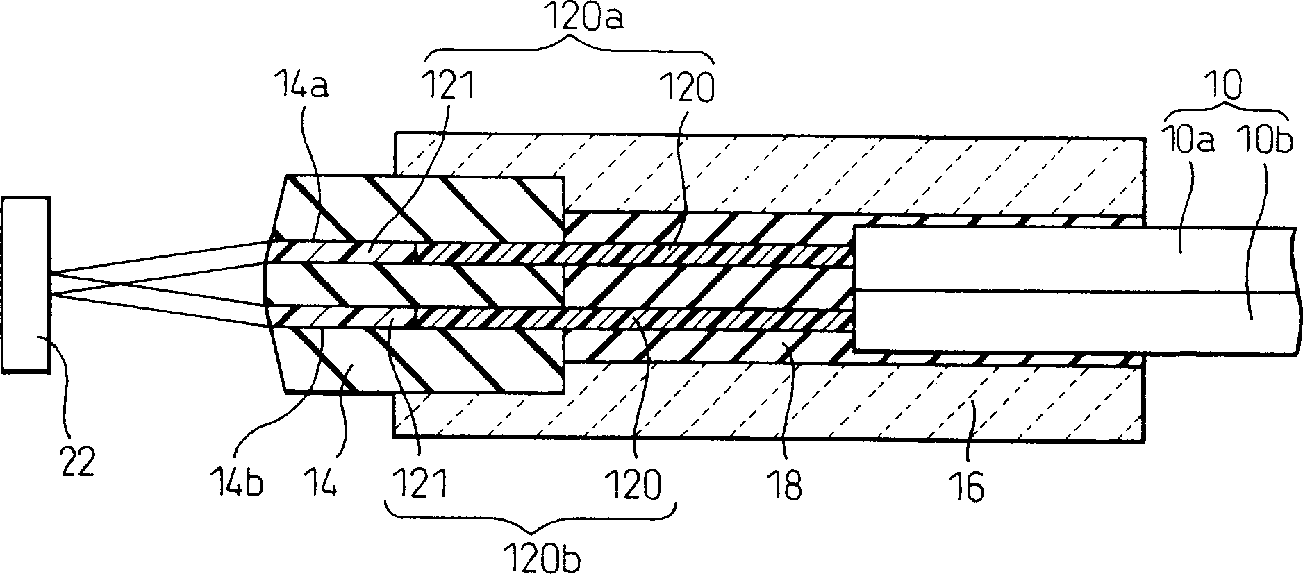 Optical collimator structure