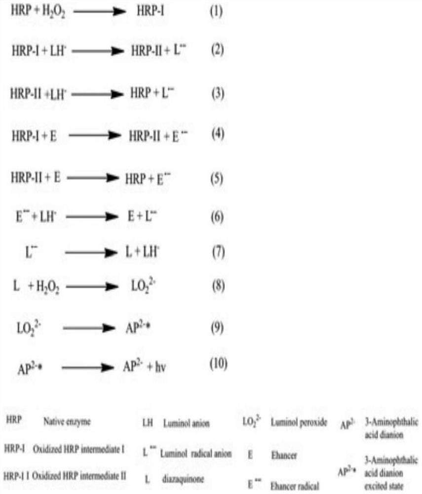 Application of indole derivative as chemiluminescence enhancer and kit containing enhancer