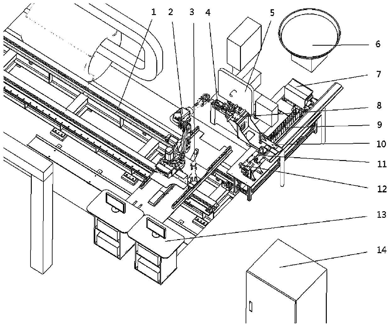 Wire label-hanging device and method