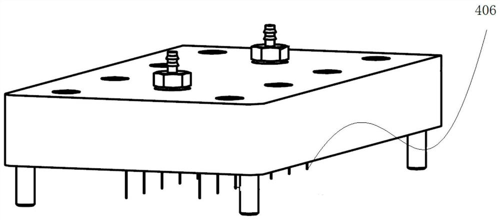 Blow head ink supply system with inlet and outlet