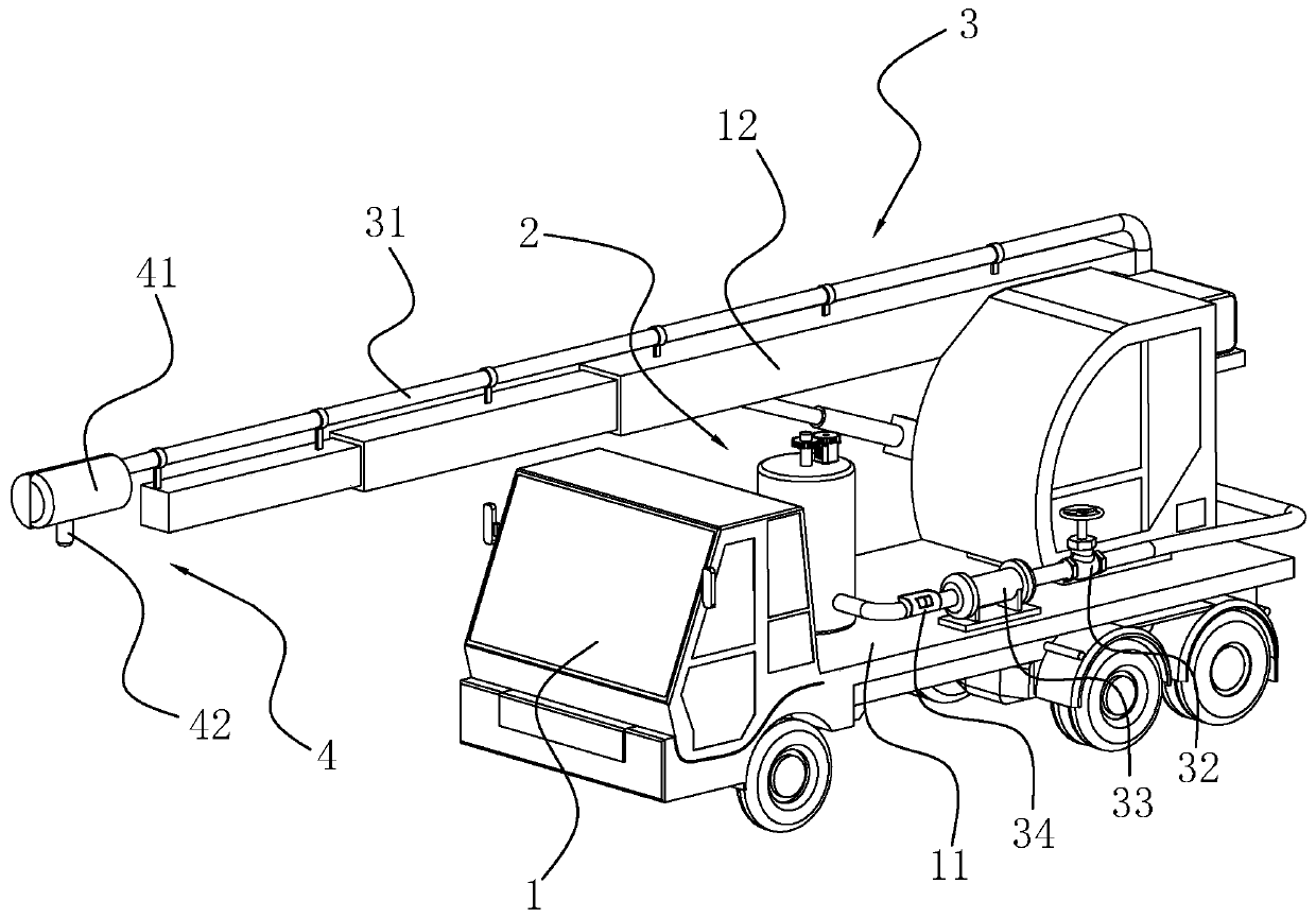 A hydraulic spraying machine for slope protection and its spraying and planting method