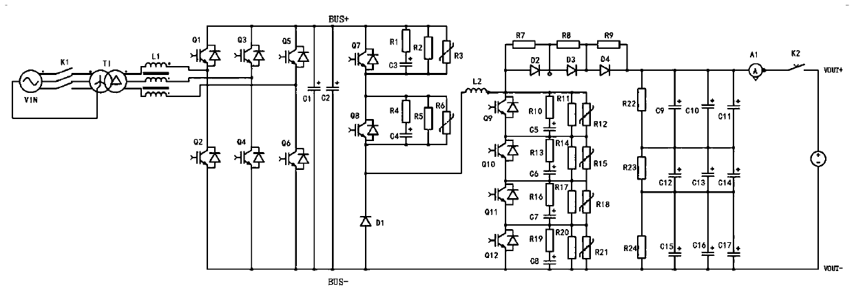 High-voltage adjustable direct-current source