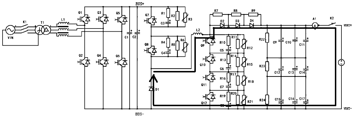 High-voltage adjustable direct-current source