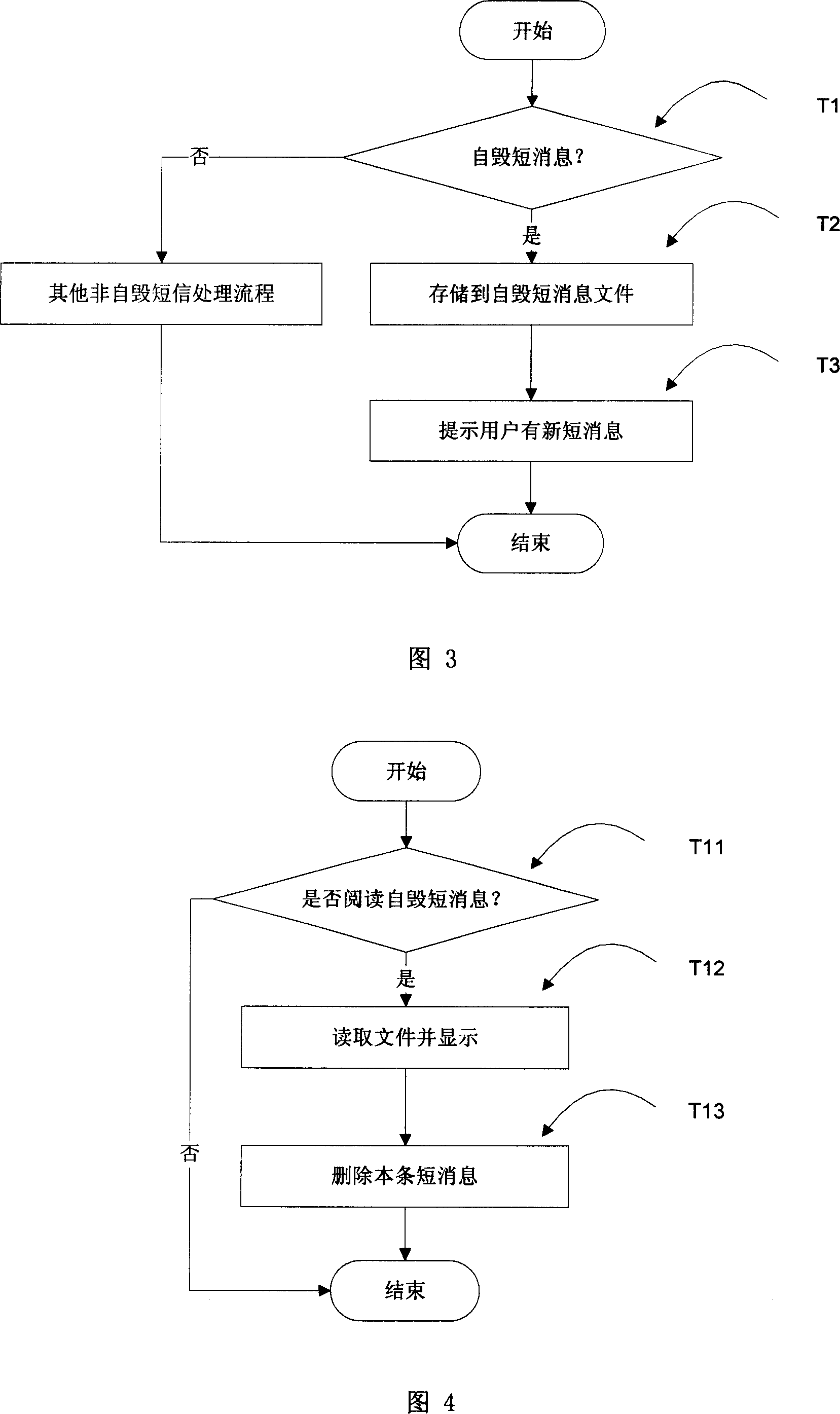 Device and method for self destruction of SMS