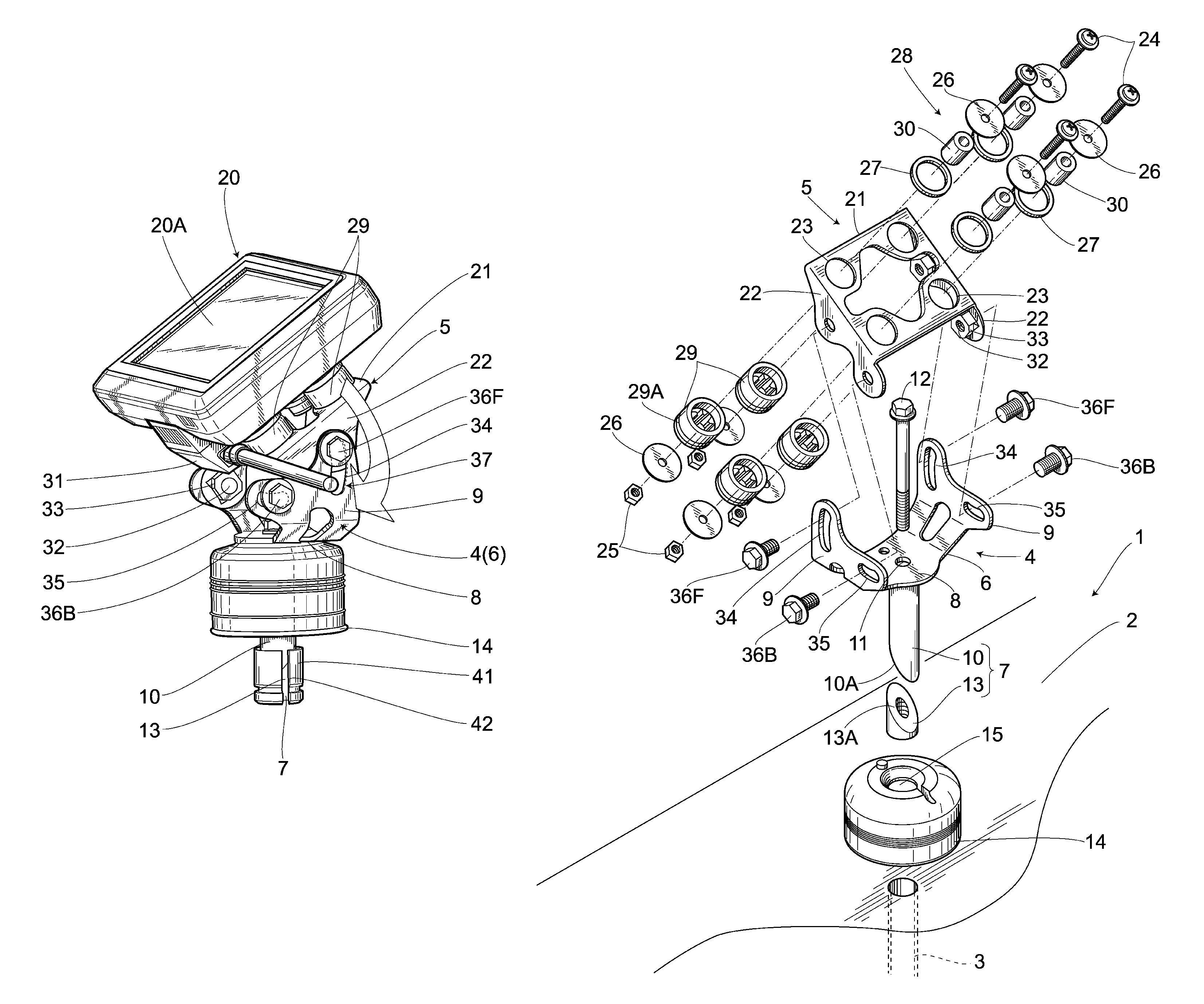 Electrical accessory mounting device for a saddle-type vehicle