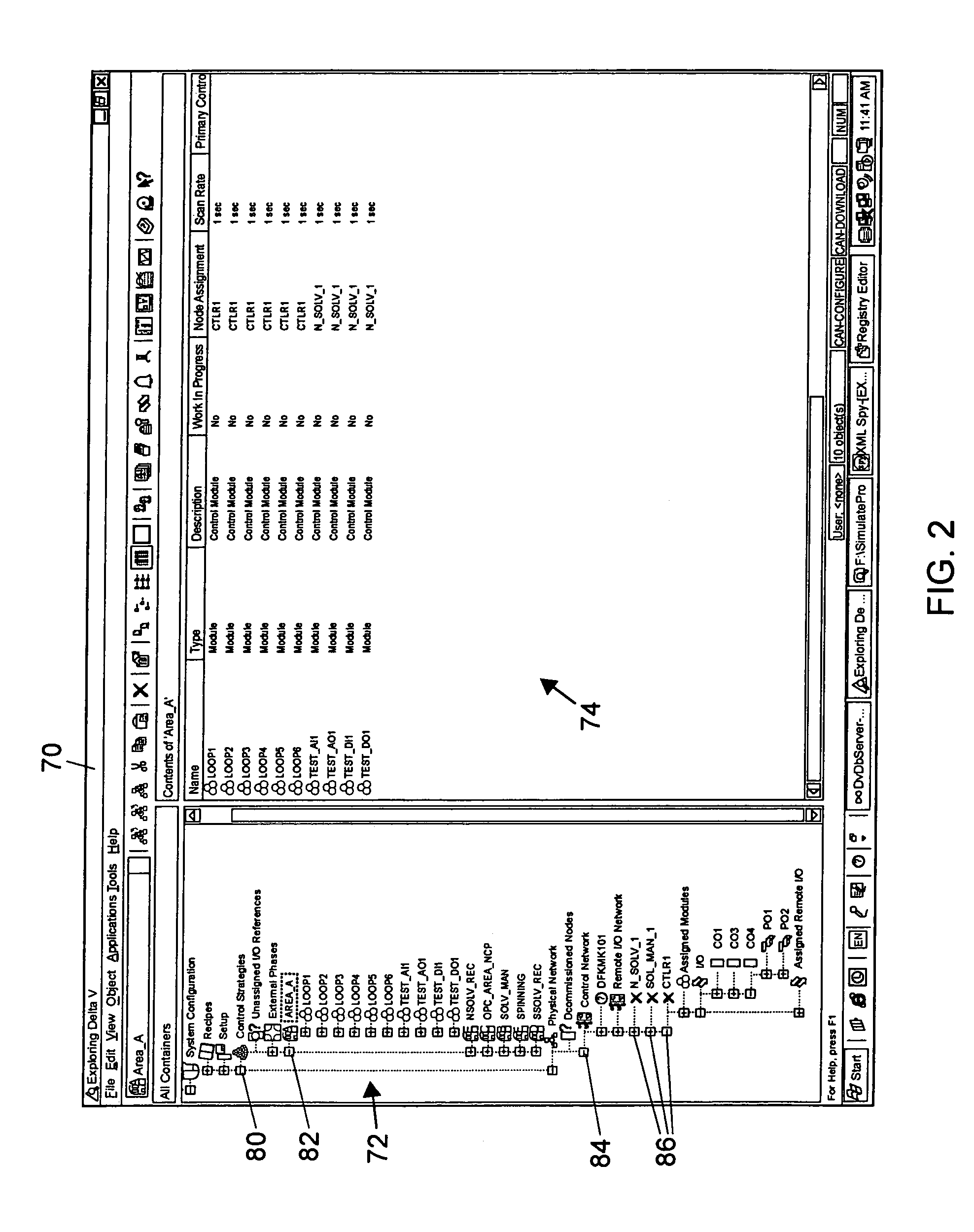 Simulation system for multi-node process control systems