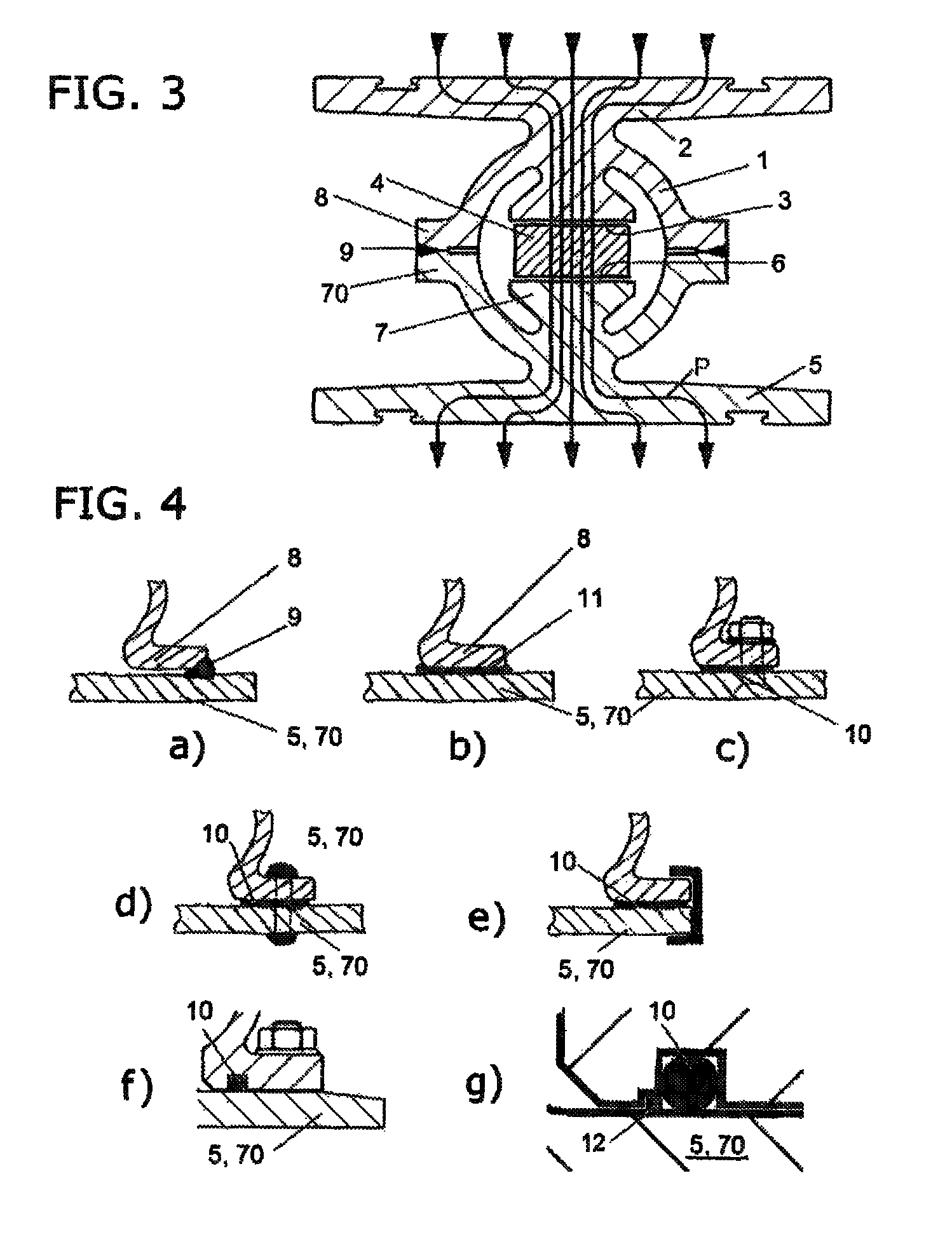 Two part hollow profile sensor