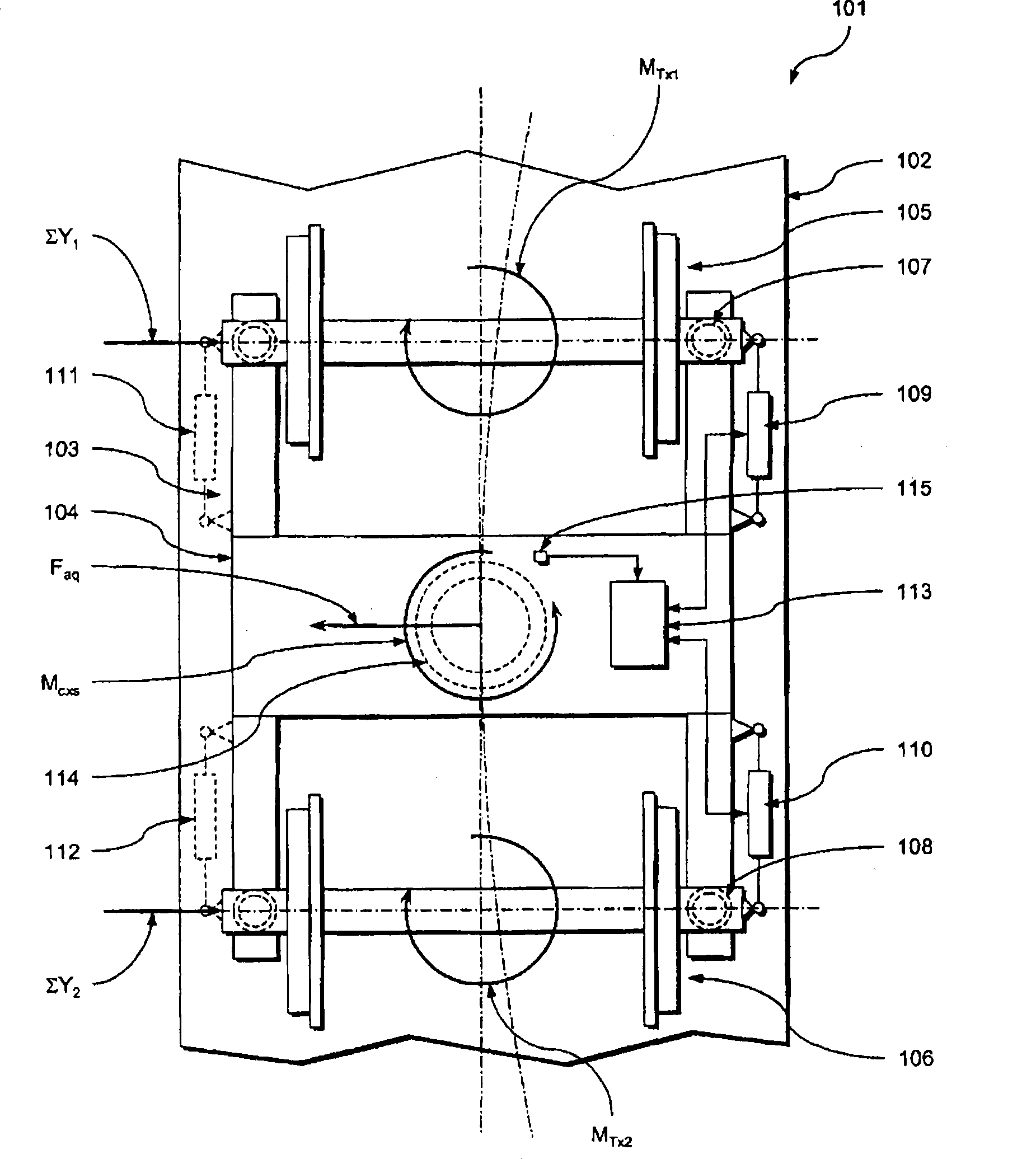Method for regulating an active chassis of a tracked vehicle