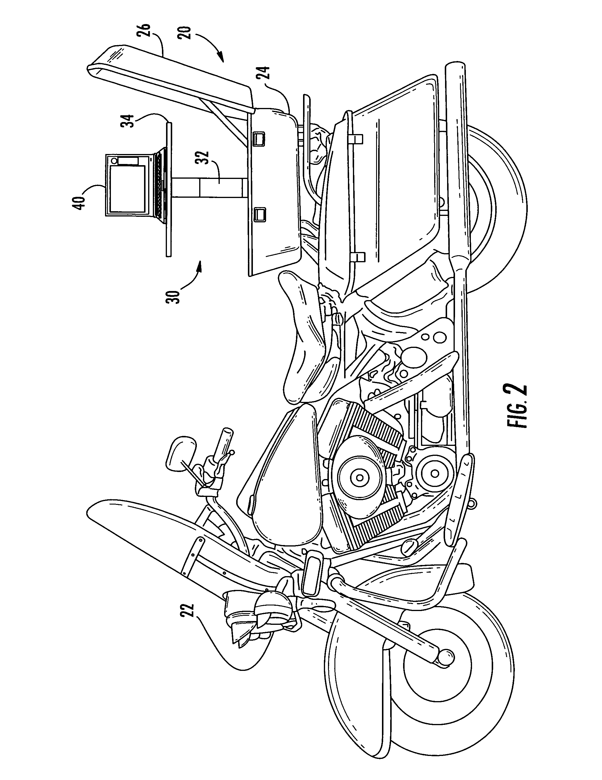 Computer mount for a motorcycle and related methods
