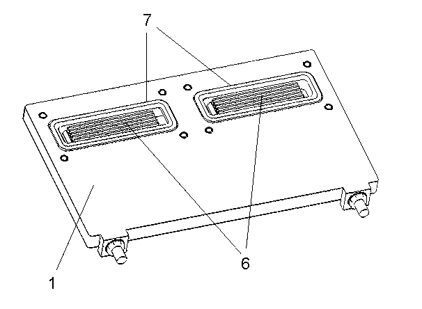 Cooling device assorted with to-be-cooled modules