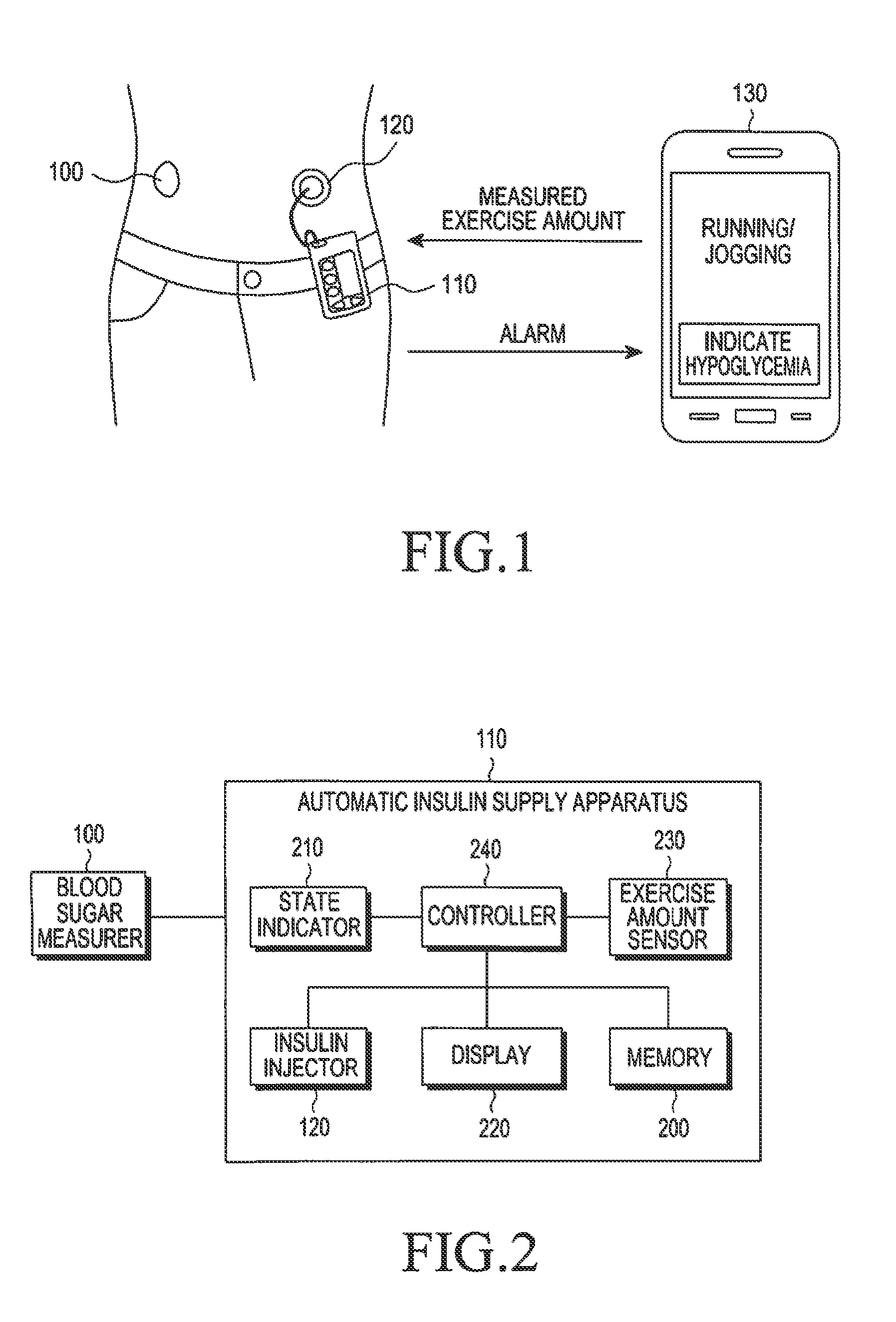 Apparatus and method for automatically supplying insulin based on amount of exercise