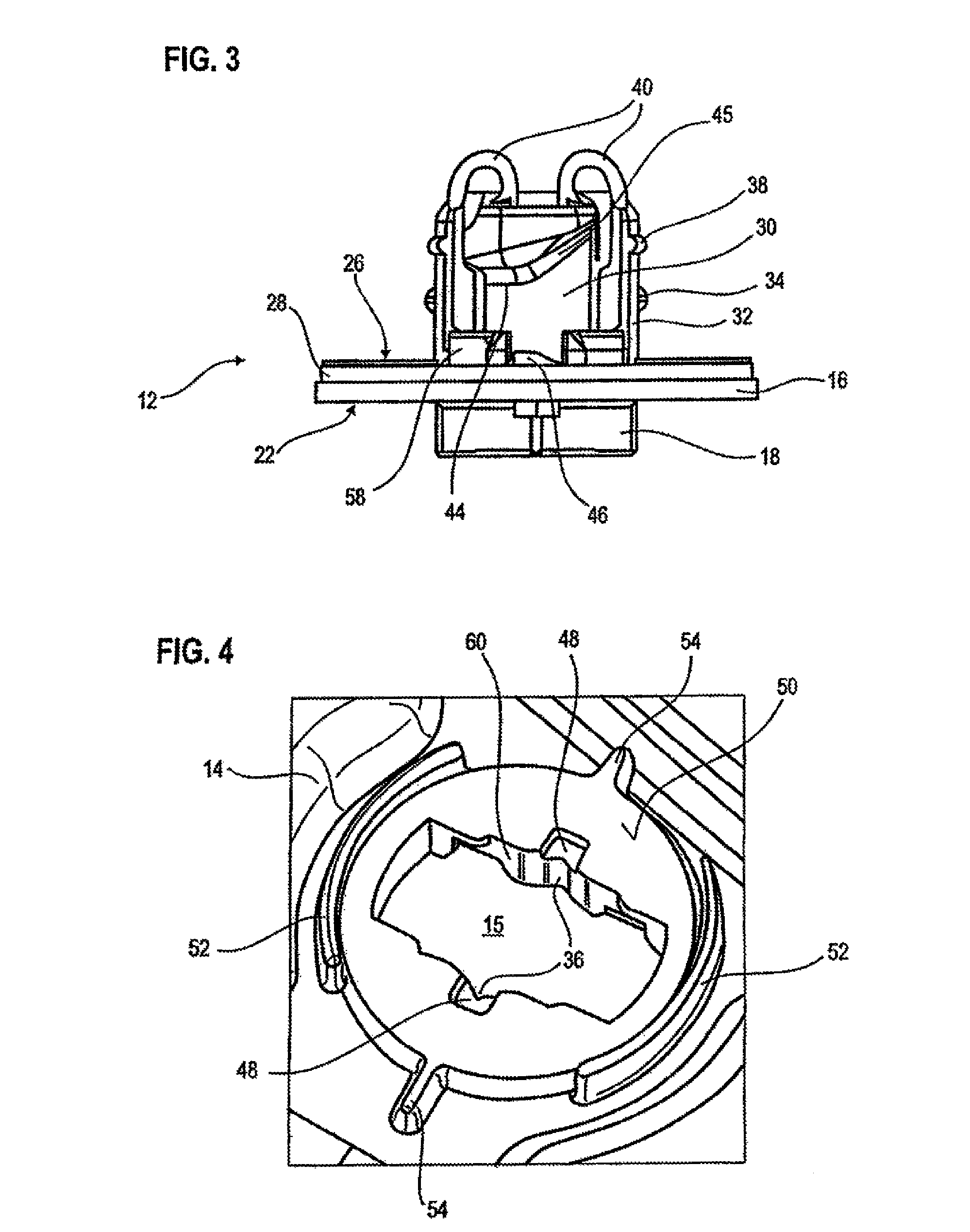 Connecting element and connecting arrangement