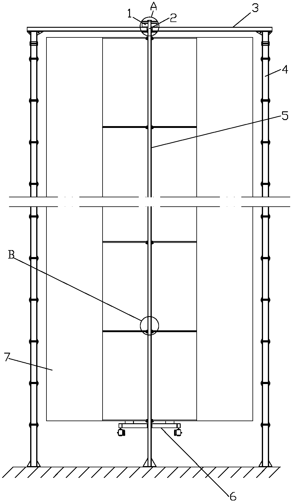 Vertical type suspension structure wind driven generator