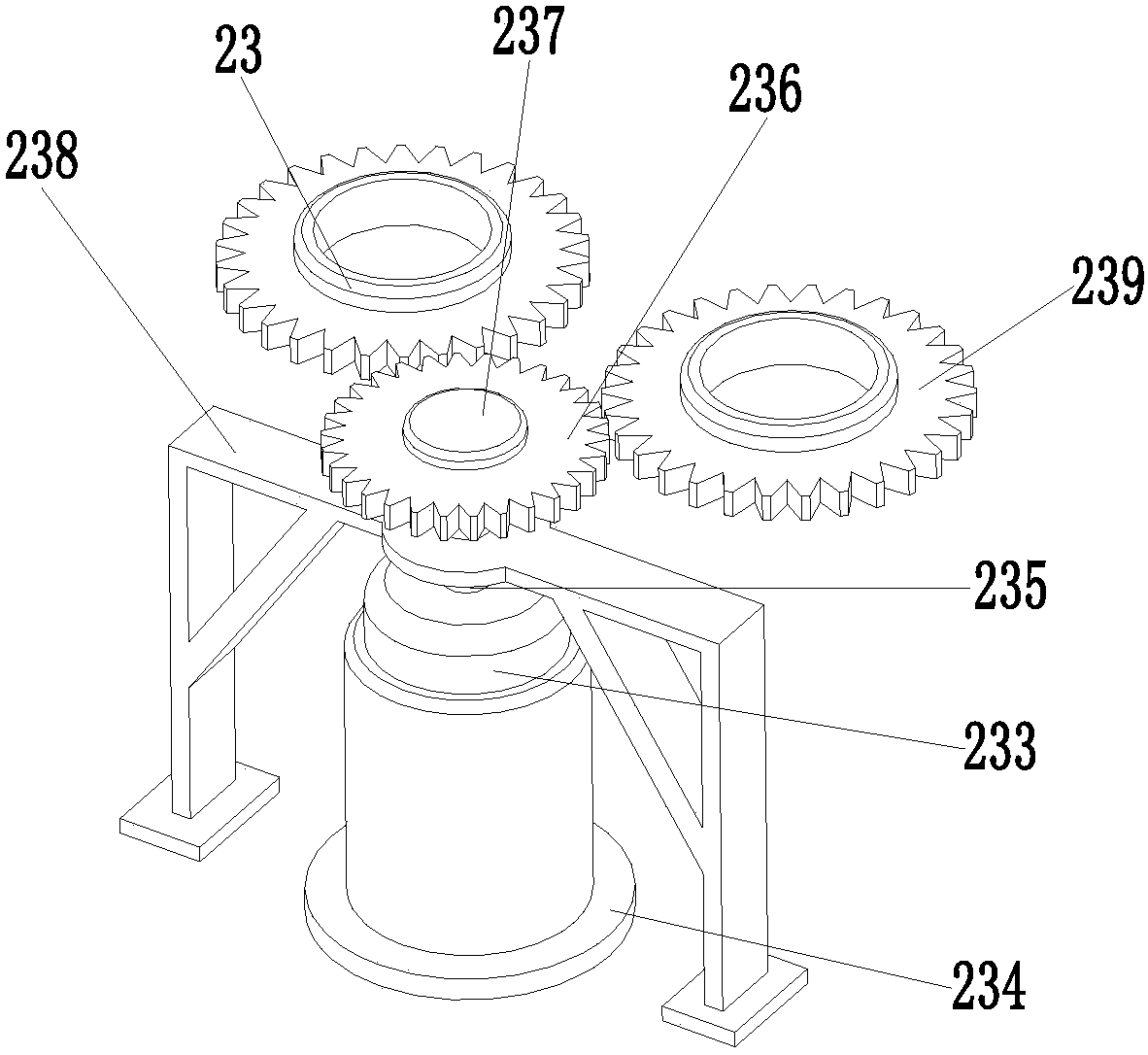 An electric motor stator paper insertion robot