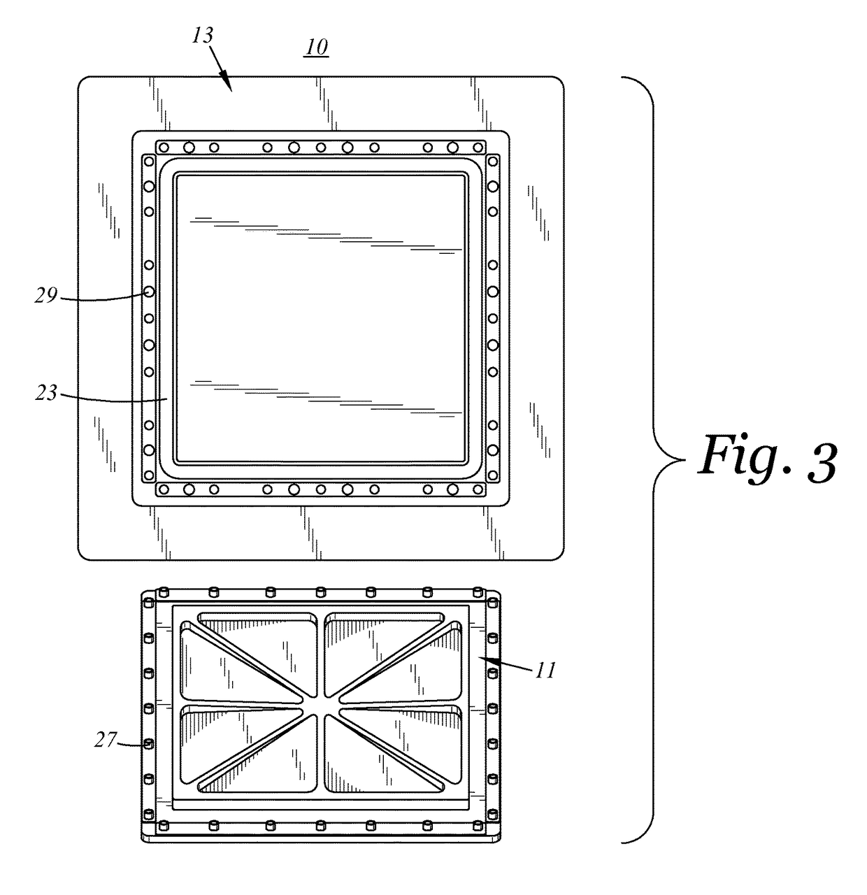 Magnetic latching system with inflatable seal