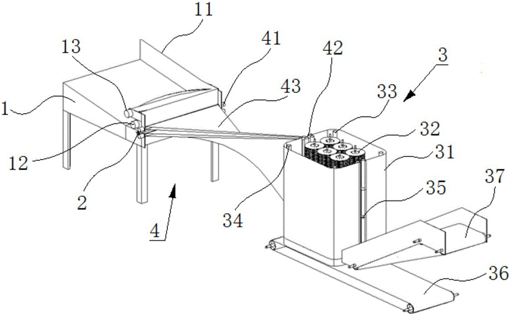 Vertical type sugarcane leaf peeling station