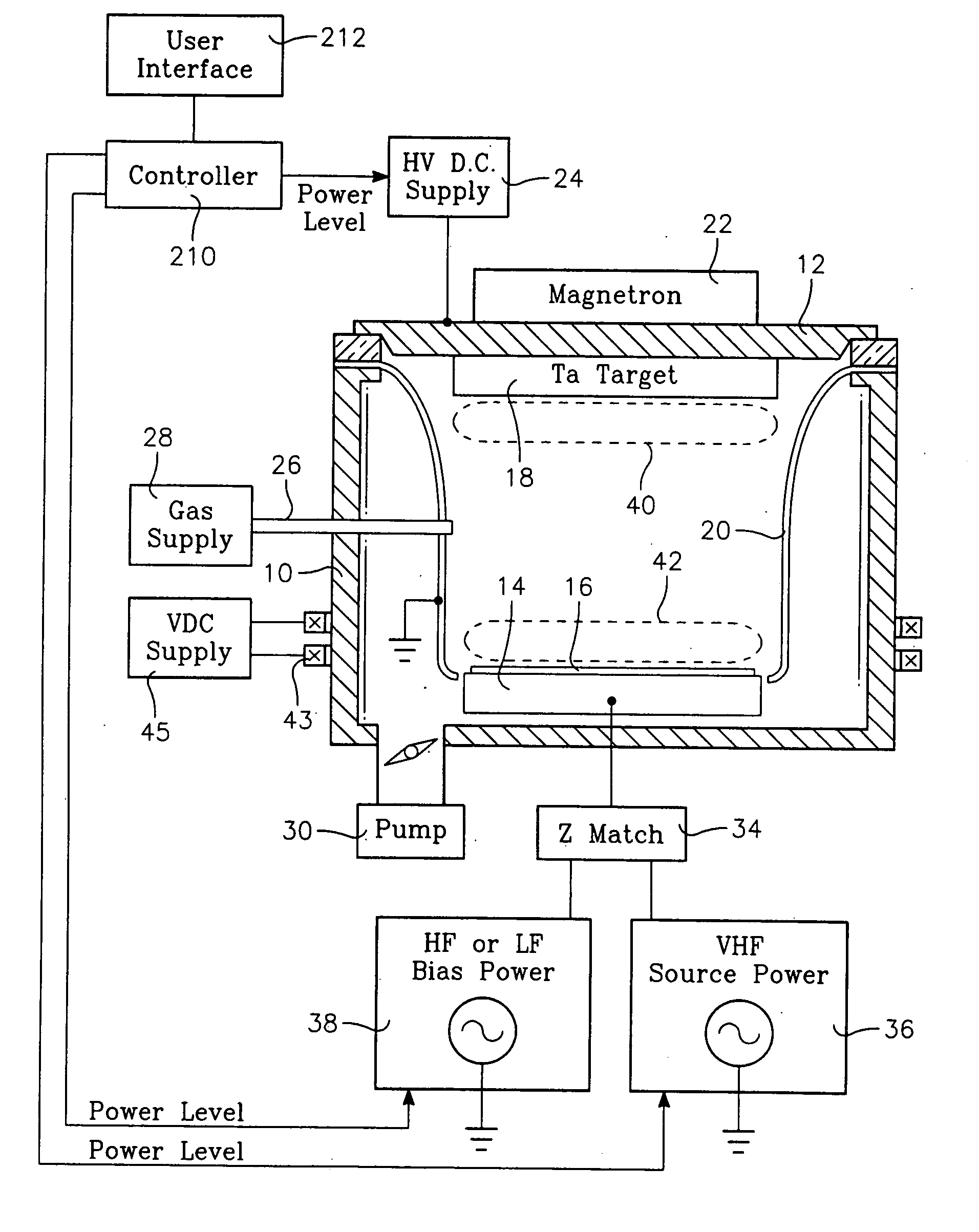 Physical vapor deposition plasma reactor with RF source power applied to the target