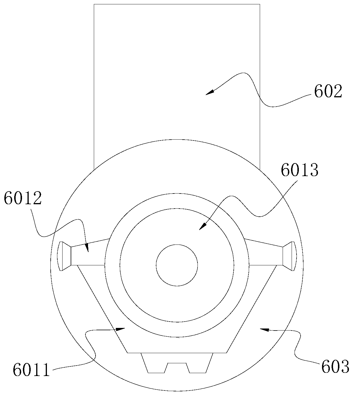 Semiconductor wafer cutting device with pneumatic stability and based on magnetic pole pressurizing principle