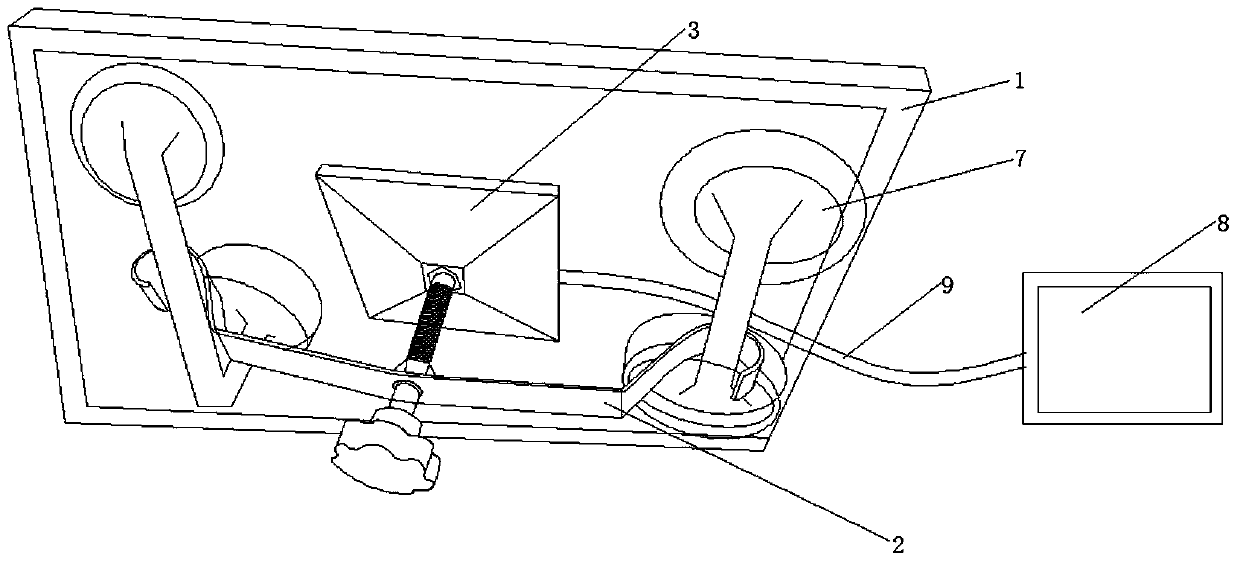 A rapid detection device and detection method for glass heat transfer coefficient based on unsteady heat transfer technology