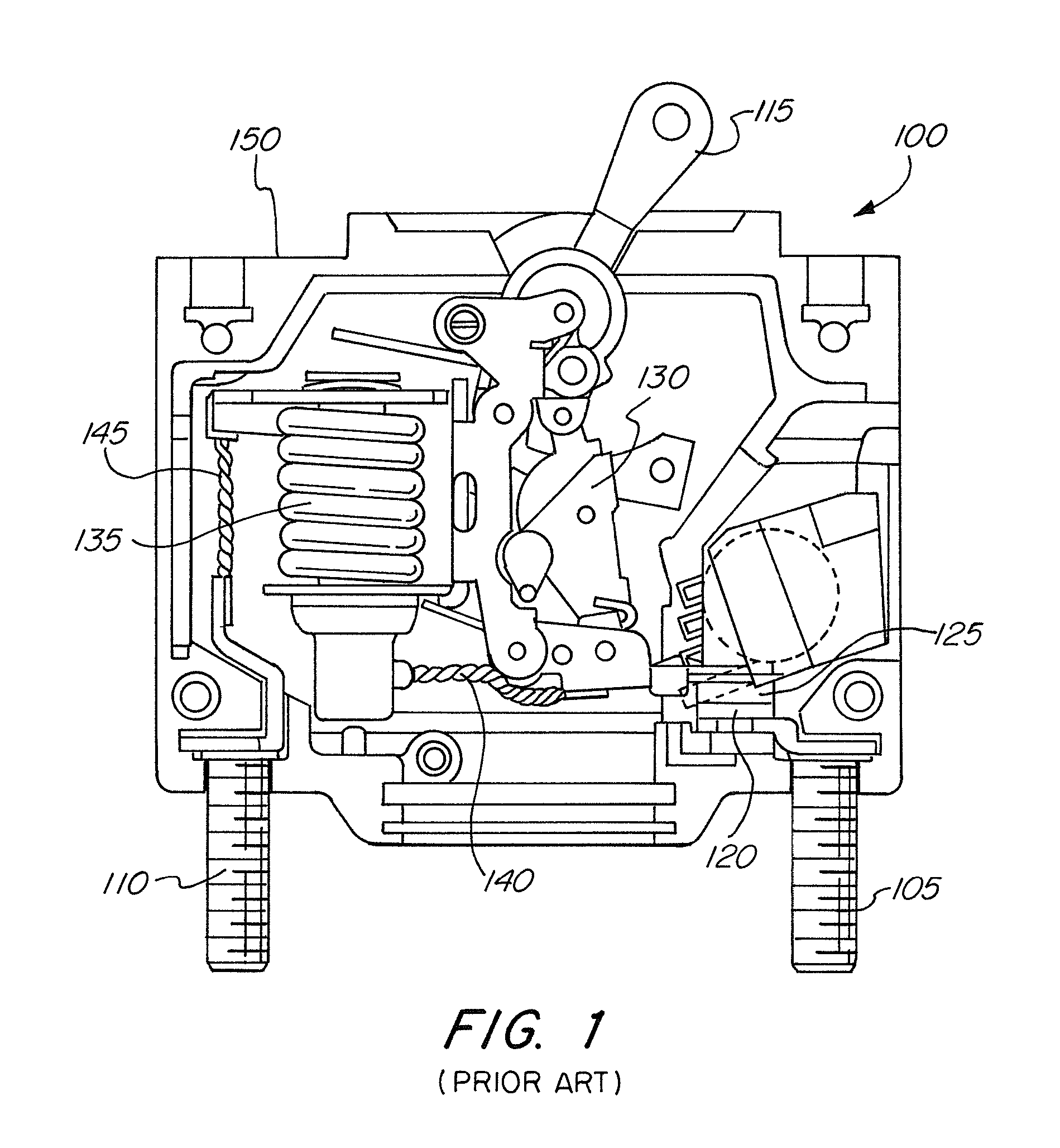Magnetic circuit interrupter with current limiting capability