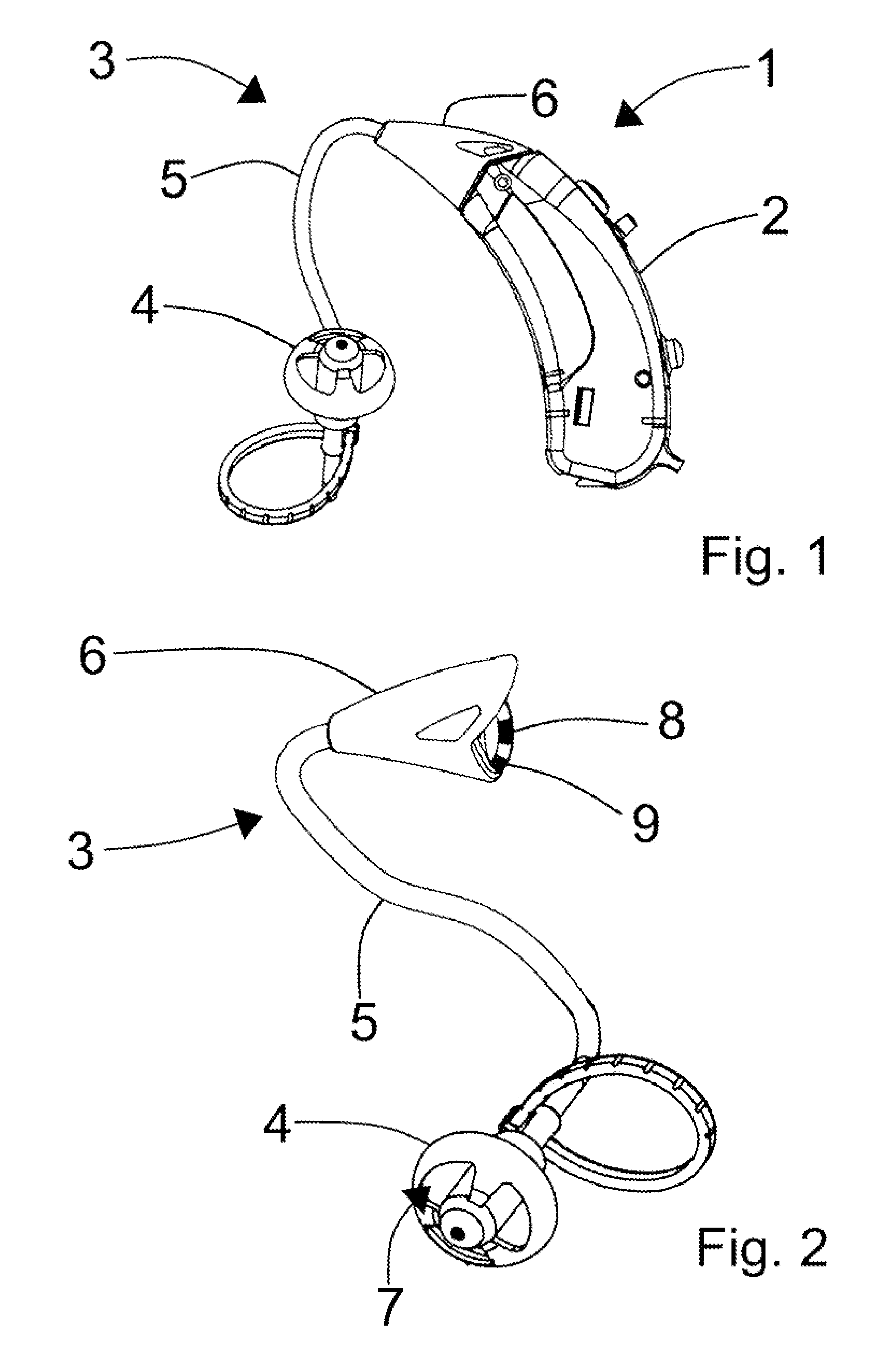 Interchangeable acoustic system for a hearing aid, and a hearing aid