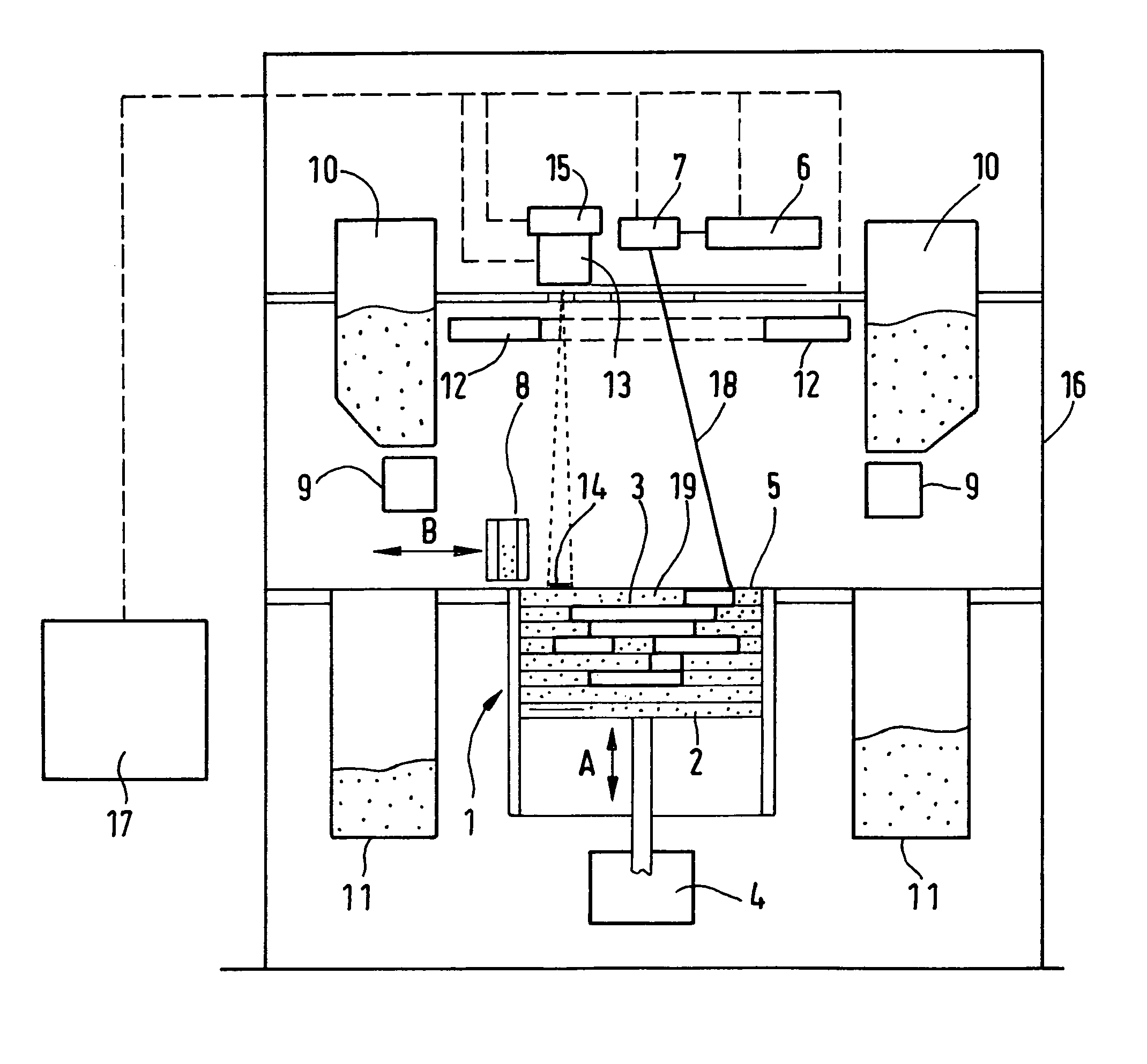 Apparatus and method for the manufacture of a three-dimensional object
