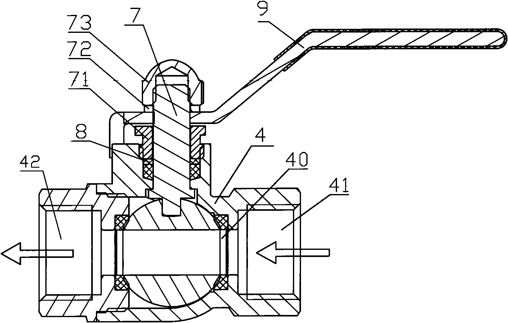 Safe antifreeze ball valve