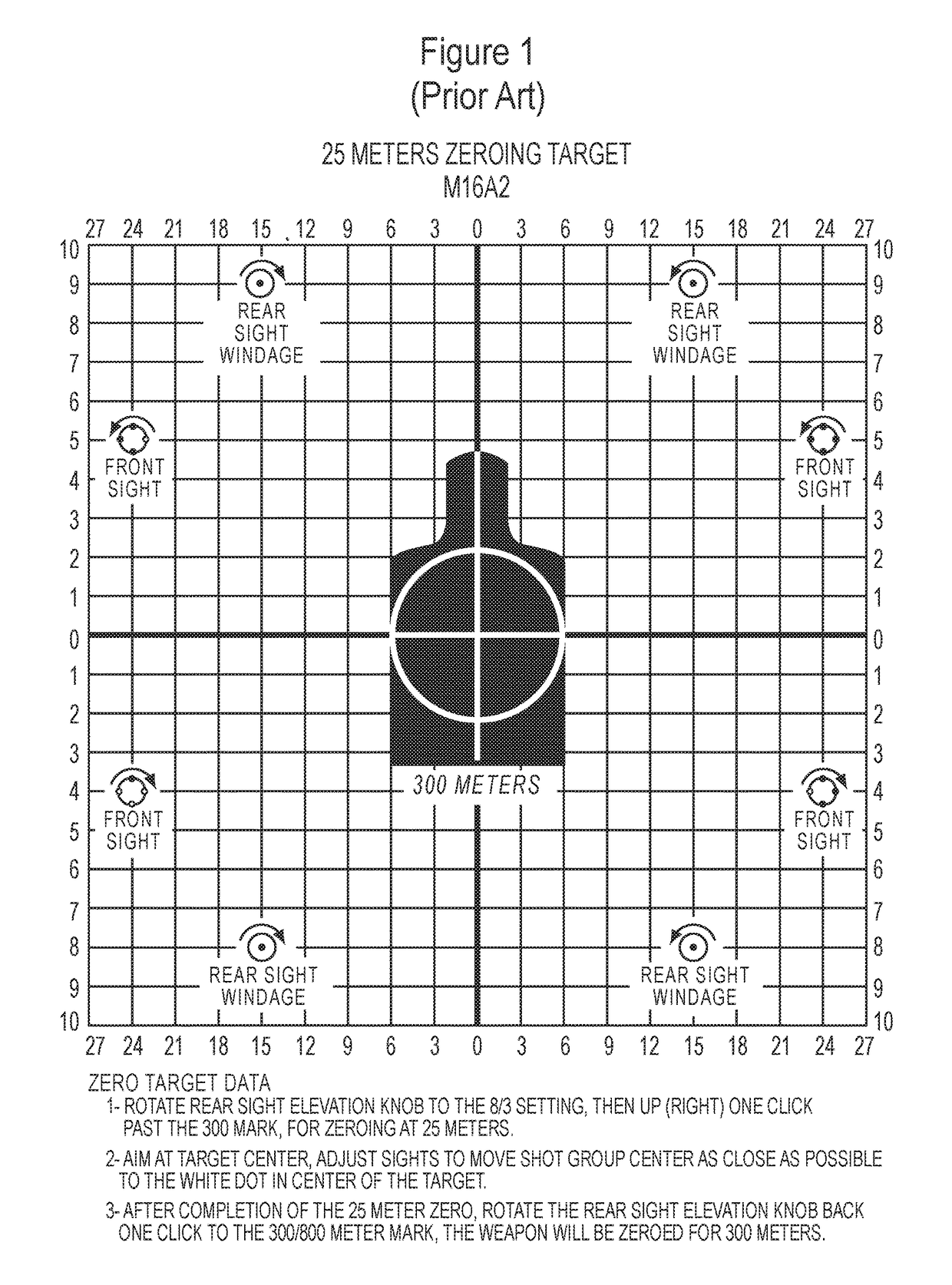 Universal weapon zeroing target