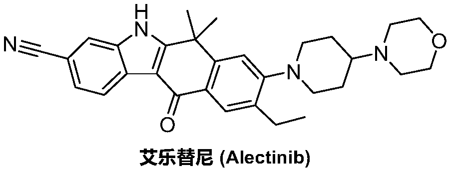 A kind of preparation method of alectinib intermediate