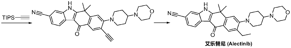A kind of preparation method of alectinib intermediate