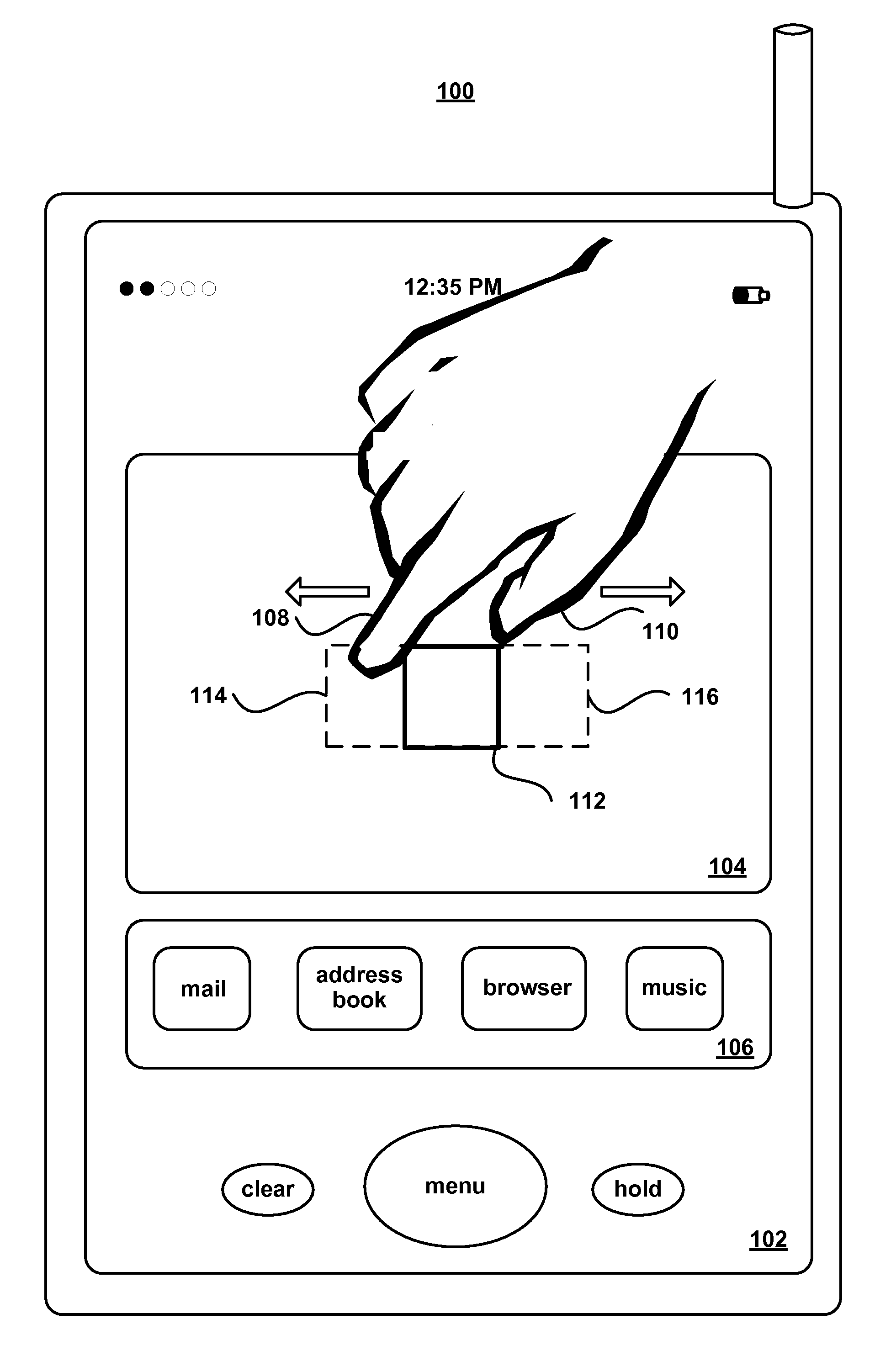 Portable electronic device with multi-touch input
