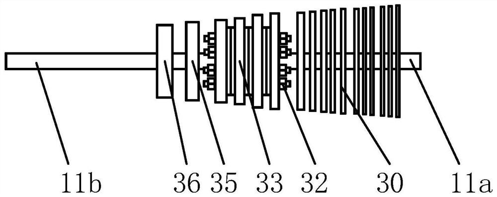 Circumferential pull rod rotor experiment system