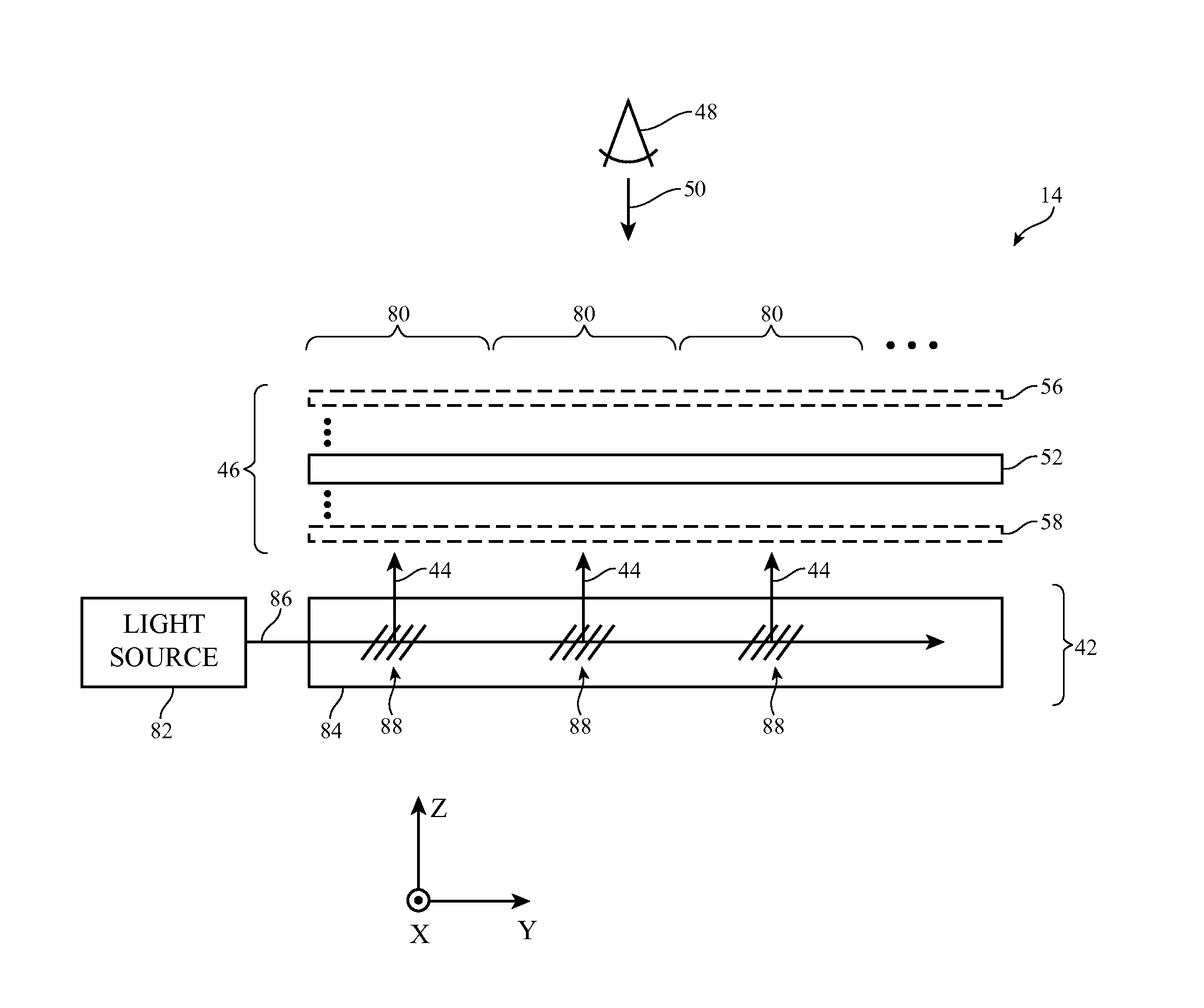 Display Having Backlight With Narrowband Collimated Light Sources