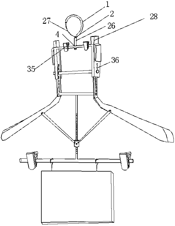 Clothes hanger suitable for heavy clothes with caps or high necklines