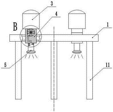 Paint spraying device for wooden door