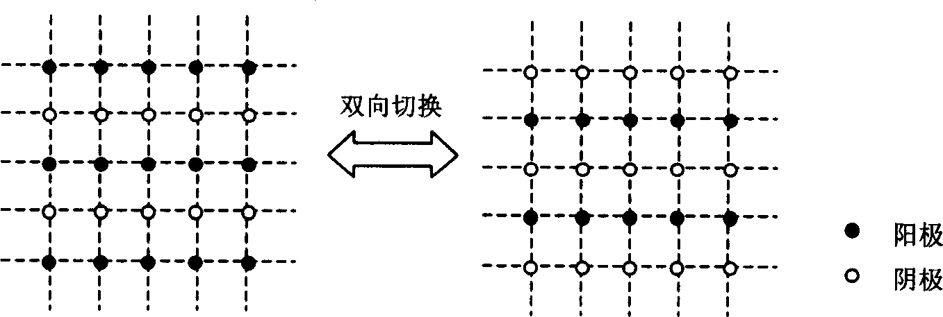 Method for electrically and biologically rehabilitating soil adopting electrode matrix