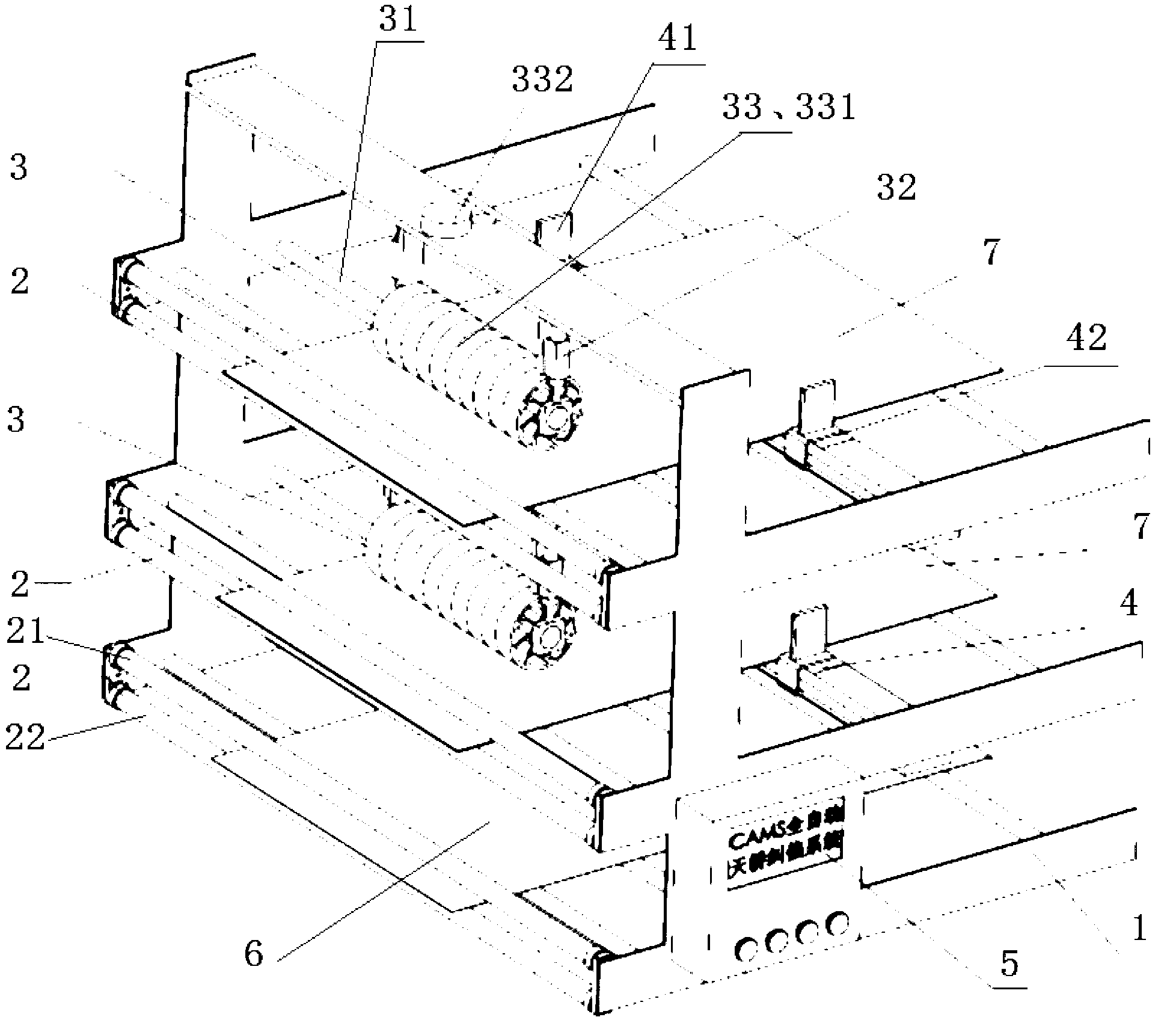 Method and device for correcting composite type fully automatic platform bridge deflection