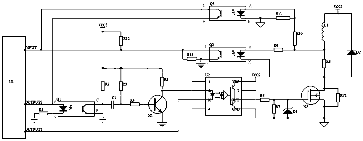 Constant current drive circuit with wire break detection