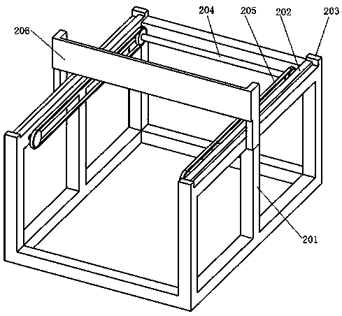 Wood board discharging and stacking mechanism