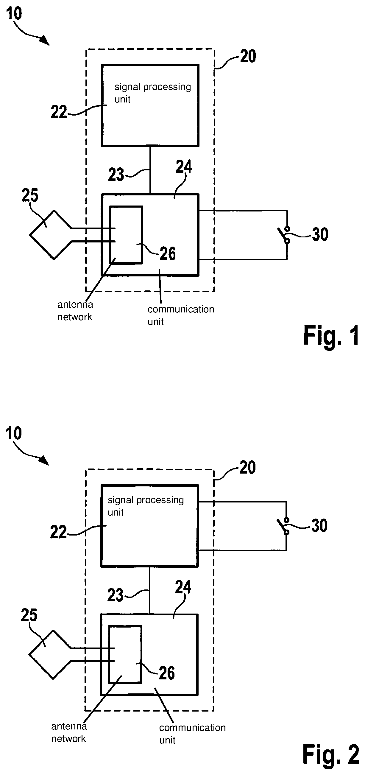 Communication set-up for wireless communication and method for controlling such a communication set-up