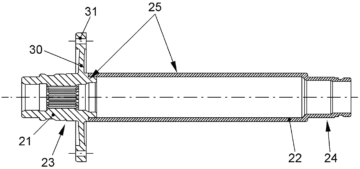 Rotor-rotor shaft-assembly with material matched connection