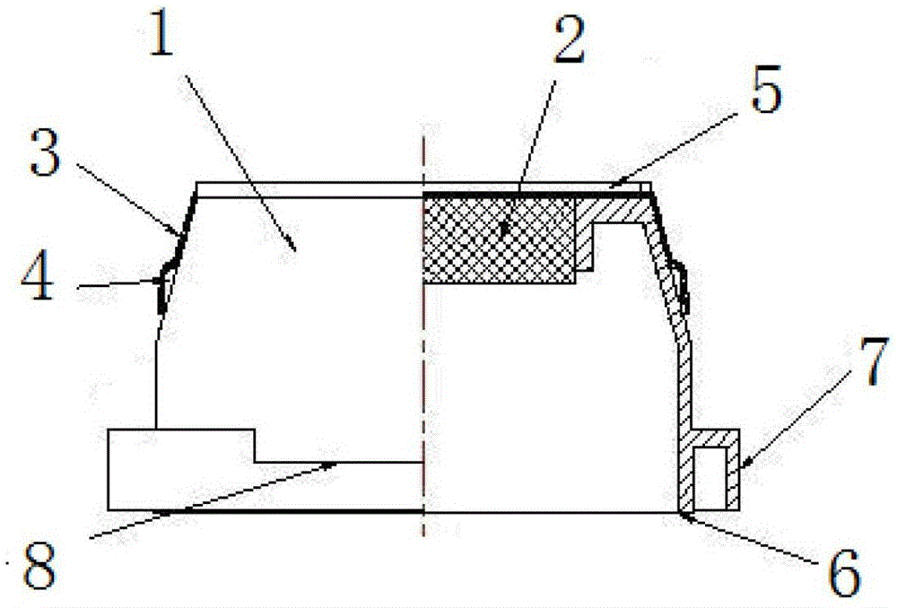 A kind of aseptic filling transfusion cap