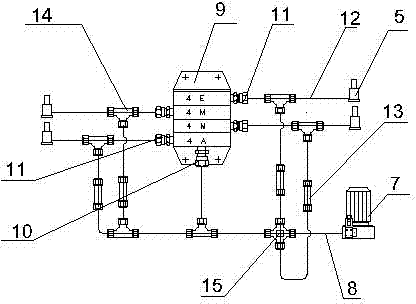 Synchronous supporting plate jacking device of moving workbench of pressing machine