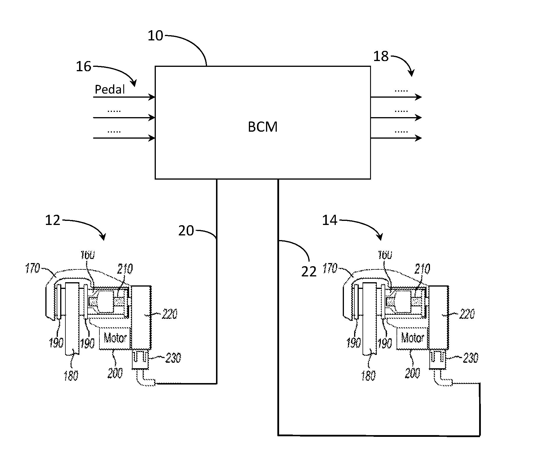 Electric parking brake control and method